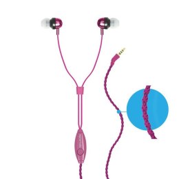 Promate Retro, słuchawki, różowa, 3.5 mm jack na nadgarstek
