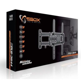Regulowany uchwyt SBOX PLB-3644, 32"-55", 35 kg max, 400x400 VESA, 60mm-473mm, czarny, do LCD i LED