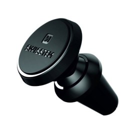 Uchwyt magnetyczny do telefonu lub GPS do samochodu S-Grip AV-M9 czarny metal Swissten na kratkę wentylacyjną czarna tele