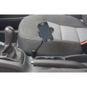 Uchwyt mobiluPDAGPS przegłubowy do samochodu regulowana szerokość czarny plastikowy LOGO z portem USB 15A czarna tele