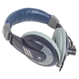 Defender Gryphon 750 słuchawki z mikrofonem regulacja głośności niebieska zamykane 2x 3.5 mm jack