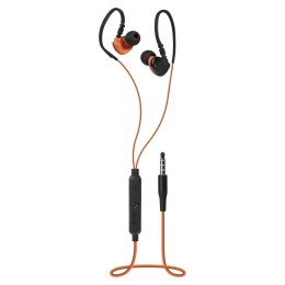 Defender OutFit W770 słuchawki z mikrofonem regulacja głośności czarno-pomarańczowy 2.0 douszne 3.5 mm jack