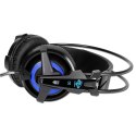 E-Blue Auroza EHS950 FPS Gaming Headset słuchawki z mikrofonem regulacja głośności czarna 7.1 surround (virtual) USB niebi