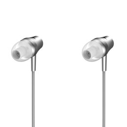Genius HS-M360, słuchawki, bez regulacji głośności na przewodzie, srebrne, 3.5 mm jack douszne