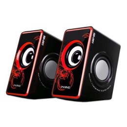 Marvo głośniki SG-201, 2.0, 6W, czerwony, regulacja głośności, do gry, 200Hz-20kHz