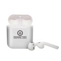 Powerton słuchawki bluetooth WPBTE01, s nabíjecí krabičkou, mikrofon, biała, Airpods style, Pop-Up funkce sport