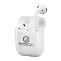 Powerton słuchawki bluetooth WPBTE01, s nabíjecí krabičkou, mikrofon, biała, Airpods style, Pop-Up funkce sport