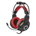 Redragon Lester Gaming Headset słuchawki z mikrofonem regulacja głośności czarno-czerwona 2x 3.5 mm jack + USB