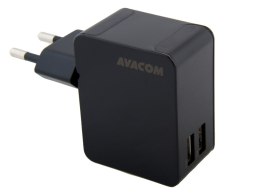 Avacom, Ładowarka, 3.4A, HomeNOW, se dvěma výstupy, černá, USB-C kabel