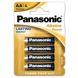 Bateria alkaliczna, AA, 1.5V, Panasonic, blistr, 4-pack, Bronze,