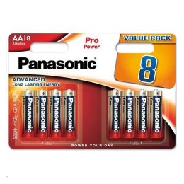 Bateria alkaliczna, AA, 1.5V, Panasonic, blistr, 8-pack, LR6PPG/8BW, Pro Power,