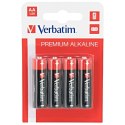 Bateria alkaliczna, AA, 1.5V, Verbatim, blistr, 4-pack, 49921,