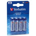 Bateria alkaliczna, AA, 1.5V, Verbatim, blistr, 4-pack, 49921,