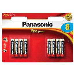 Bateria alkaliczna, AAA, 1.5V, Panasonic, blistr, 8-pack, 00265949, Pro Power,