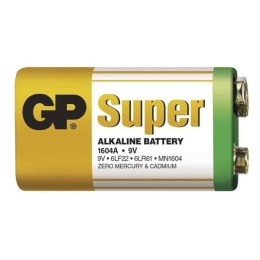 Bateria alkaliczna, R61, 9V, GP, folia, 1-pack, SUPER