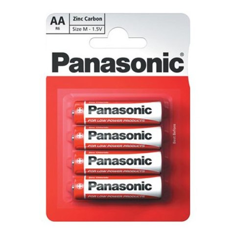 Bateria cynkowo-węglowa, AA, 1.5V, Panasonic, blistr, 4-pack,