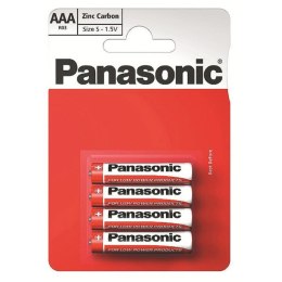 Bateria cynkowo-węglowa, AAA, 1.5V, Panasonic, blistr, 4-pack,