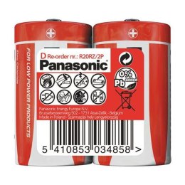 Bateria cynkowo-węglowa, velký monočlánek, D, 1.5V, Panasonic, Folia, 2-pack,