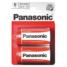 Bateria cynkowo-węglowa, velký monočlánek, D, 1.5V, Panasonic, blistr, 2-pack,