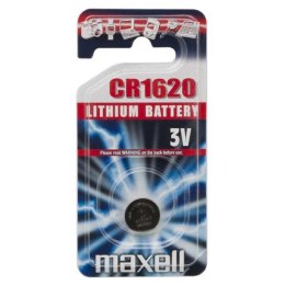 Bateria litowa, konflíková, CR1620, 3V, Maxell, blistr, 1-pack
