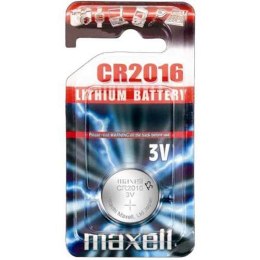 Bateria litowa, konflíková, CR2016, 3V, Maxell, blistr, 1-pack