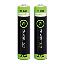 Baterie Ni-MH, AAA akumulatorki, 1.2V, 900 mAh, Powerton, blistr, 2-pack,