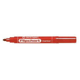Centropen, flipchart marker 8550, czerwony, 10szt, 2.5mm, cena za 1 szt