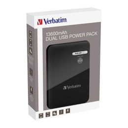 Verbatim, powerbank, portable power pack, Li-Ion, 5V, 13600mAh, czarna