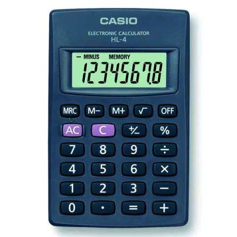 Casio Kalkulator HL 4  czarna  kieszonkowy  8 miejsc