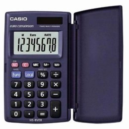 Casio Kalkulator HS 8 VER, czarna, kieszonkowy, ośmiocyfrowy, duży wyświetlacz