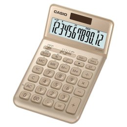 Casio Kalkulator JW 200 SC GD, złota, 12 miejsc, uchylny wyświetlacz, podwójne zasilanie