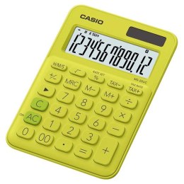 Casio Kalkulator MS 20 UC YG, żółta, 12 miejsc, podwójne zasilanie