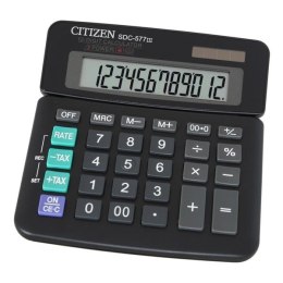 Citizen Kalkulator SDC577III  czarna  biurkowy  12 miejsc  regulowany wyświetlacz   podwójne zasilanie