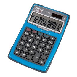 Citizen Kalkulator WR3000NRBLE, niebieska, biurkowy z obliczaniem VAT, 12 miejsc, wodoodporny, odporny na kurz i piasek