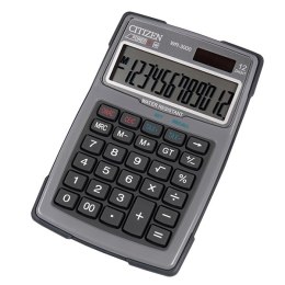 Citizen Kalkulator WR3000NRGYE, szara, biurkowy z obliczaniem VAT, 12 miejsc, wodoodporny, odporny na kurz i piasek