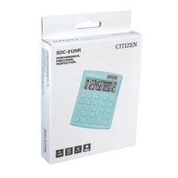 Citizen kalkulator SDC812NRGNE, turkusowa, biurkowy, 12 miejsc, podwójne zasilanie