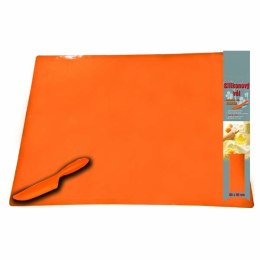 Mata silikonowy, 60 x 50cm, pomarańczowa, z silokonowym nożem gratis