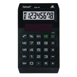 Rebell Kalkulator ECO 10, czarna, kieszonkowy, 8 miejsc