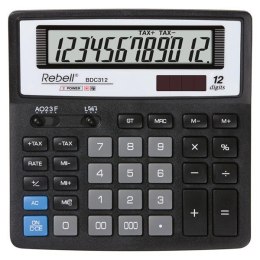 Rebell Kalkulator RE-BDC312 BX, czarna, biurkowy, 12 miejsc