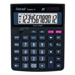 Rebell Kalkulator RE-PANTHER 12 BX, czarna, biurkowy, 12 miejsc