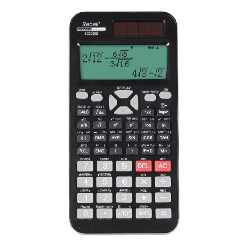Rebell Kalkulator RE-SC2080S, czarna, nawukowy, wyświetlacz LCD