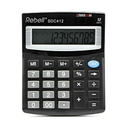 Rebell Kalkulator RE-SDC412 BX, czarna, biurkowy, 12 miejsc
