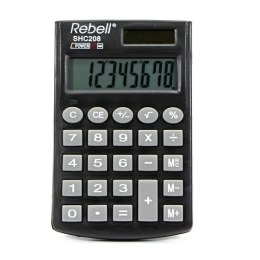 Rebell Kalkulator RE-SHC208 BX, czarna, kieszonkowy, 8 miejsc