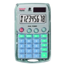 Rebell Kalkulator RE-STARLET BX, przezroczysta, kieszonkowy, 8 miejsc