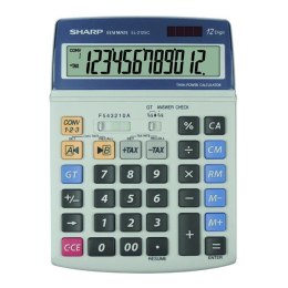 Sharp Kalkulator EL-2125C, szara, biurkowy, 12 miejsc