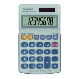 Sharp Kalkulator EL-250S, szaro-niebieska, kieszonkowy, 8 miejsc