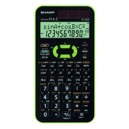 Sharp Kalkulator EL-520XGR, czarno-zielona, naukowy