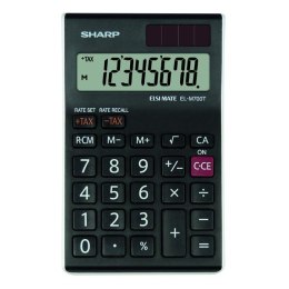 Sharp Kalkulator EL-M700TWH, czarno-biały, biurkowy, 8 miejsc