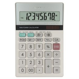 Sharp Kalkulator EL-M710G, szaro-niebieska, biurkowy, 8 miejsc