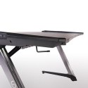 ULTRADESK Biurko dla gracza RACER, 120X64X77 cm, Podświetlenie RGB, z 4 podkładkami pod mysz XXL, z uchwytem na słuchawki